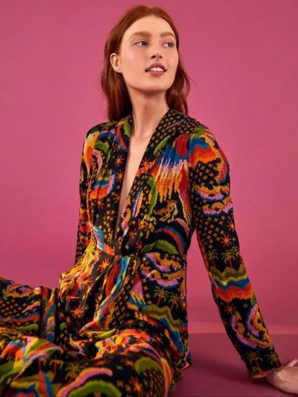 NWT FARM RIO | $200 Macaw Island Midi Dress - Picture 2 of 8